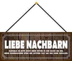 Metall Hängeschild-LIEBE NACHBARN-