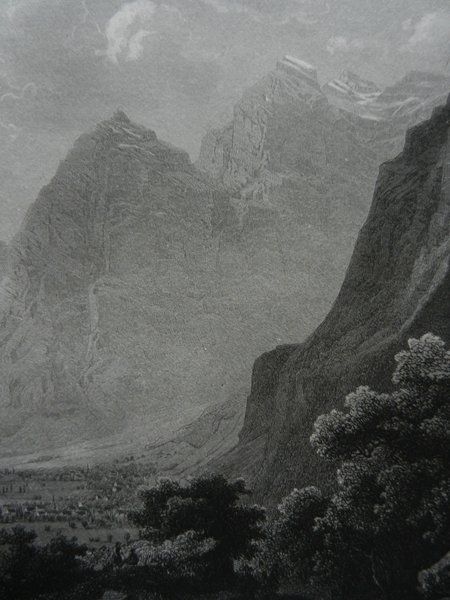 Incisioni: Blick gegen Glarus bei Weesen – Usato da Risch venduto da Rischli15 6