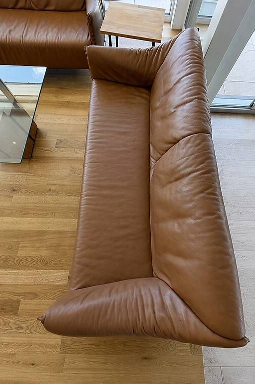 Divani: Echt-Ledersofa in Cognac Farbe 3er und 2er Sitz – Usato da Embrach venduto da ber_8fgp 2