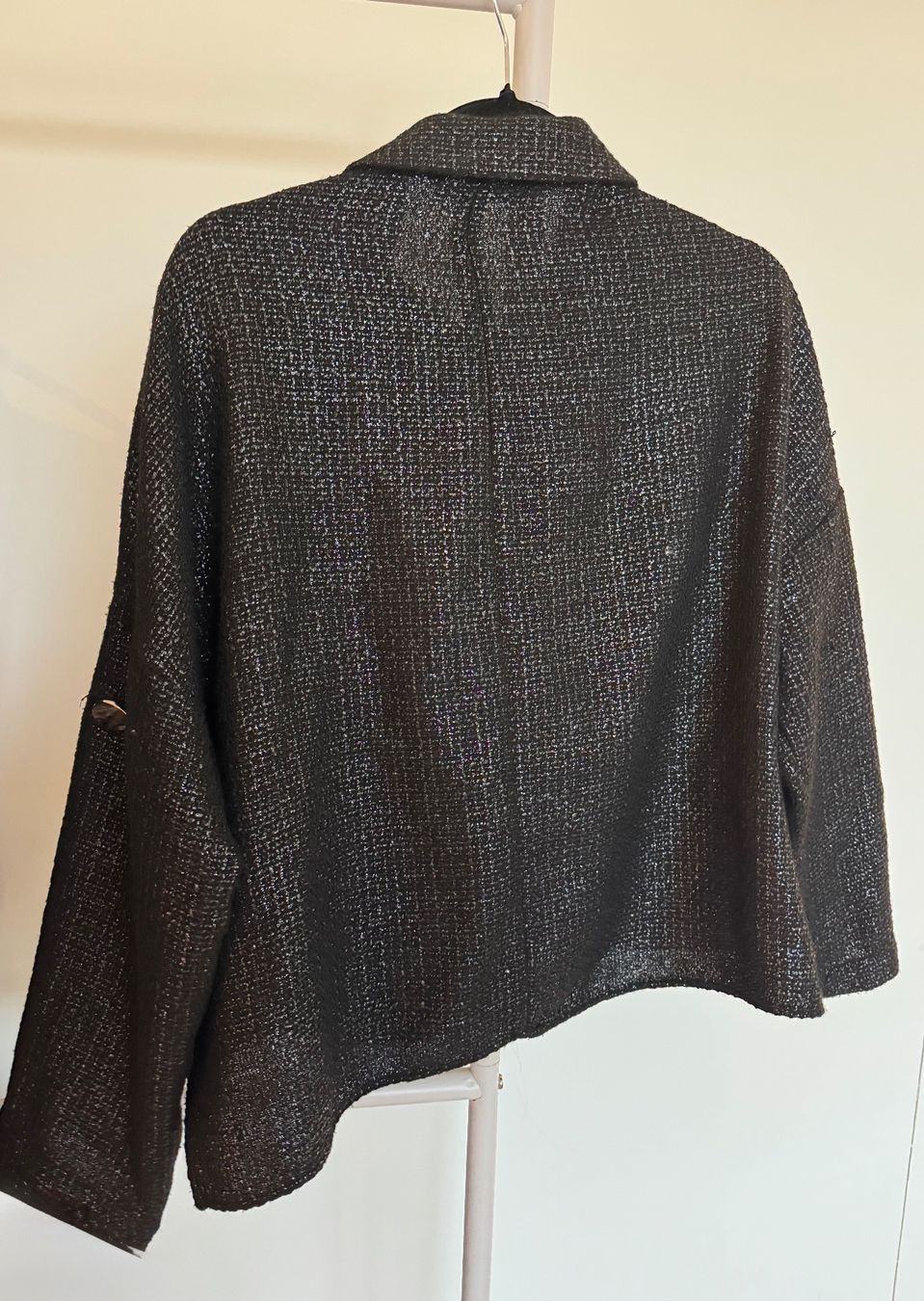 Zara Giacche: Zara Black Shimmer Overshirt / Lightweight Jacket – Usato da Zürich venduto da di_archive 5