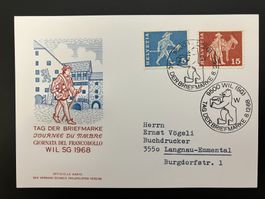 Karte Tag der Briefmarke 1968 Wil SG