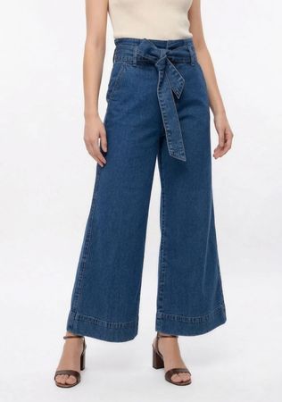 Wide leg - Blue denim - Grösse 38