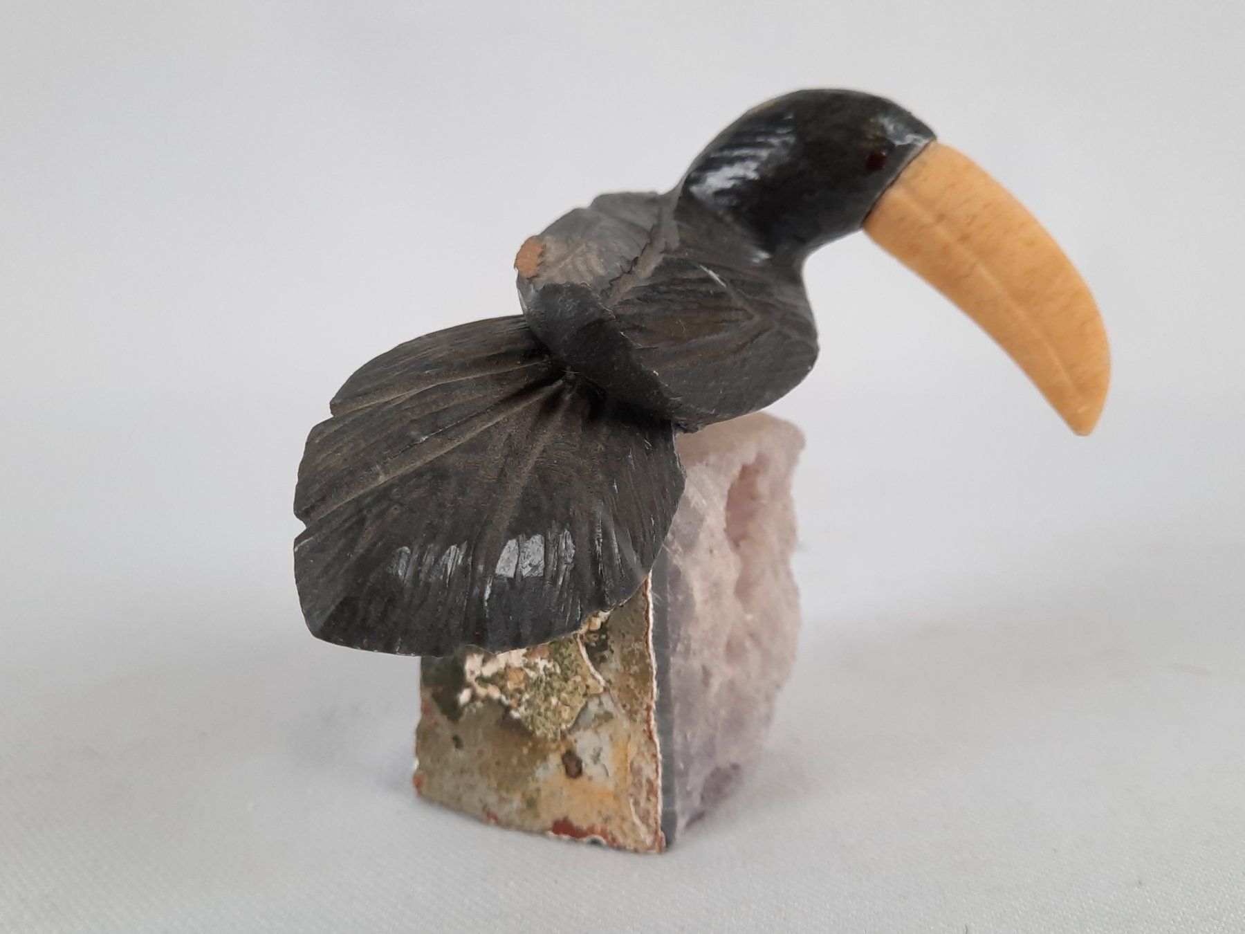 Mineralien & Heilsteine: 3 Amethysten mit div. Vögeln – Gebraucht aus Beinwil am See von Restwert_Beinwil 4