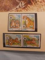 Lot de 4 timbres Tigres WWF Laos 1984 - Collection!
