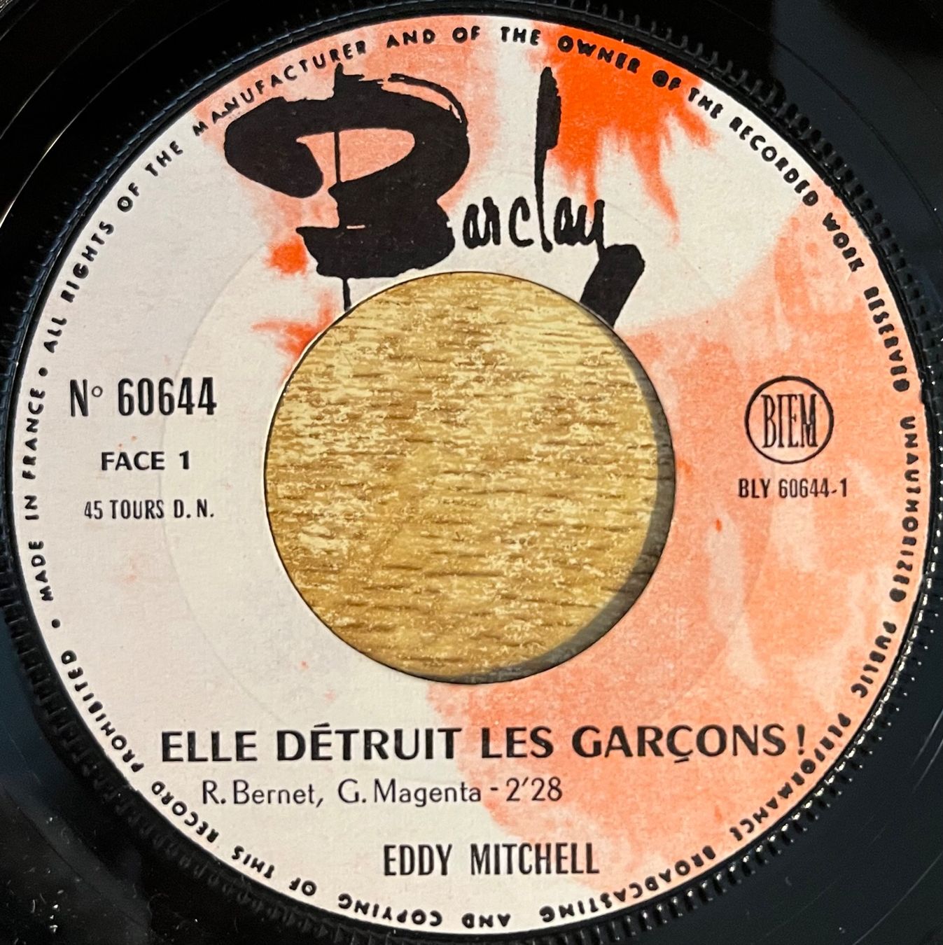 Schallplatten: EDDY MITCHELL - ELLE DETRUIT LES GARCONS – Gebraucht aus Bussigny von vinyl-pas-cher 2