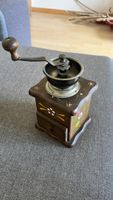 Vintage Holz Kaffee Mühle Handgemalt 