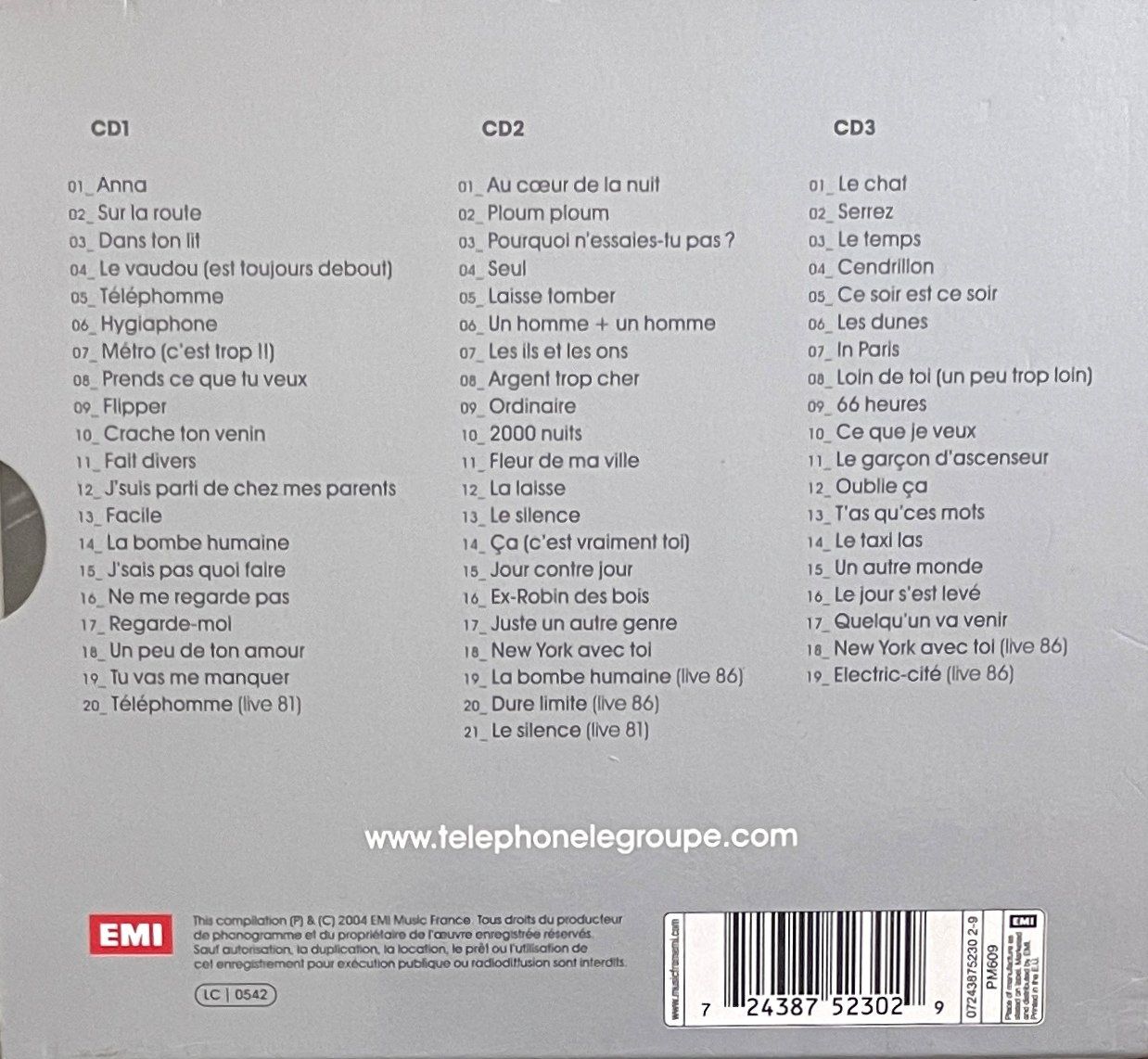 CD: Telephone  3 CD's Box - Platinum Collection – Usato da Savagnier venduto da Ne2065 1