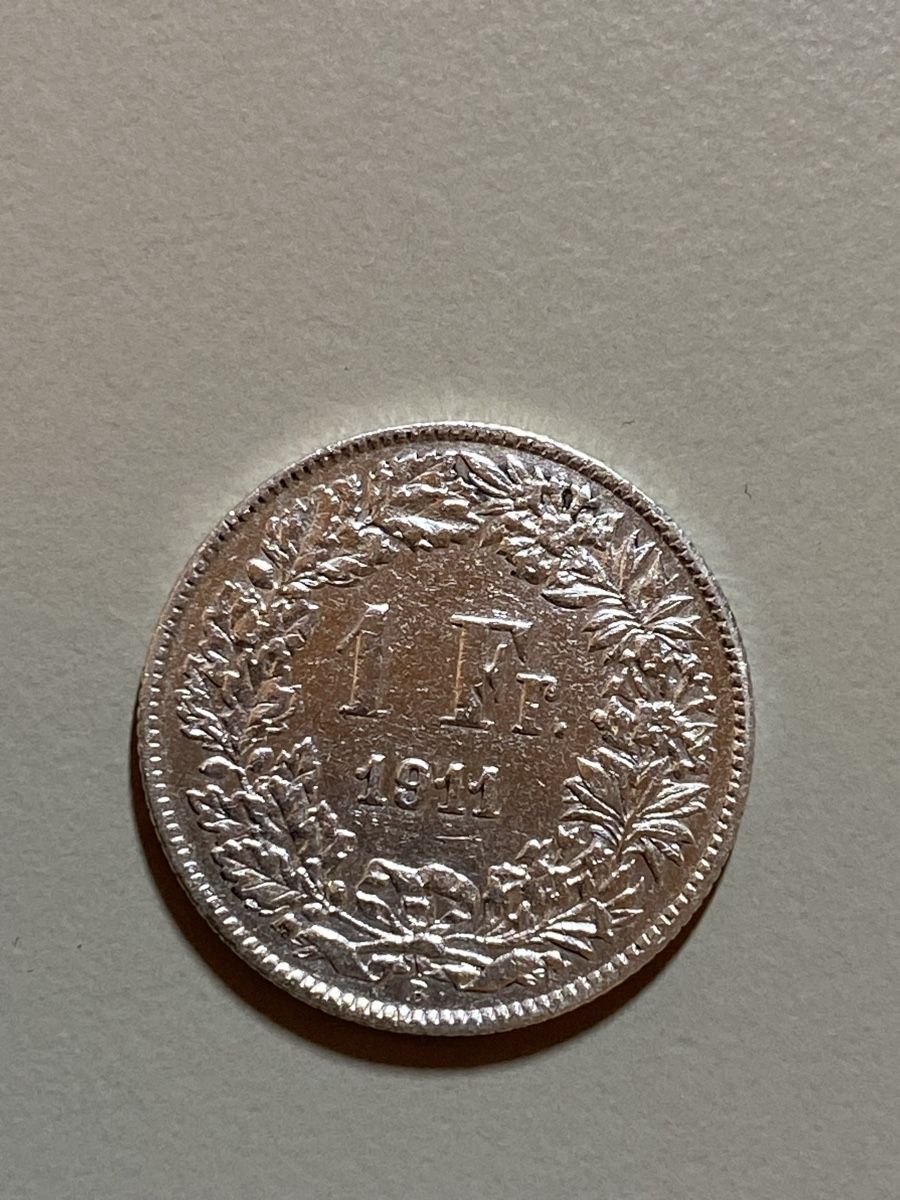 Tutti le monete: Suisse - 1 franc - 1911 - AG  – Usato da Payerne venduto da Mike1682