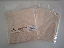 2 neue Kinder Schürzen Baumwolle, 50x40 cm, Naturweiss