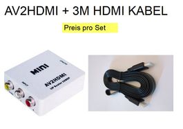 AV2HDMI + 3m HDMI zu HDMI Kabel SET