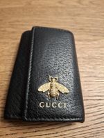 Gucci Bee Key Holder Black Leather