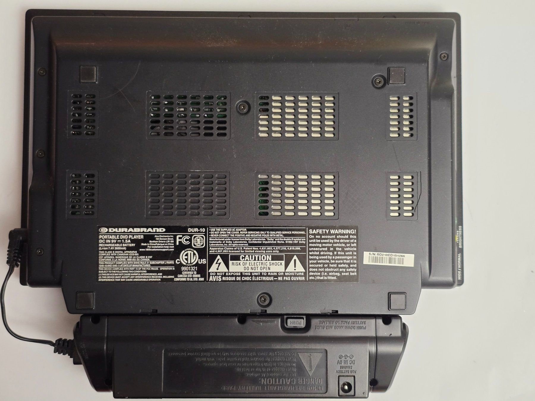 Lettore multimediale portatile: Durabrand Tragbarer Auto DVD Player – Usato da Reinach AG venduto da softwareladen 6