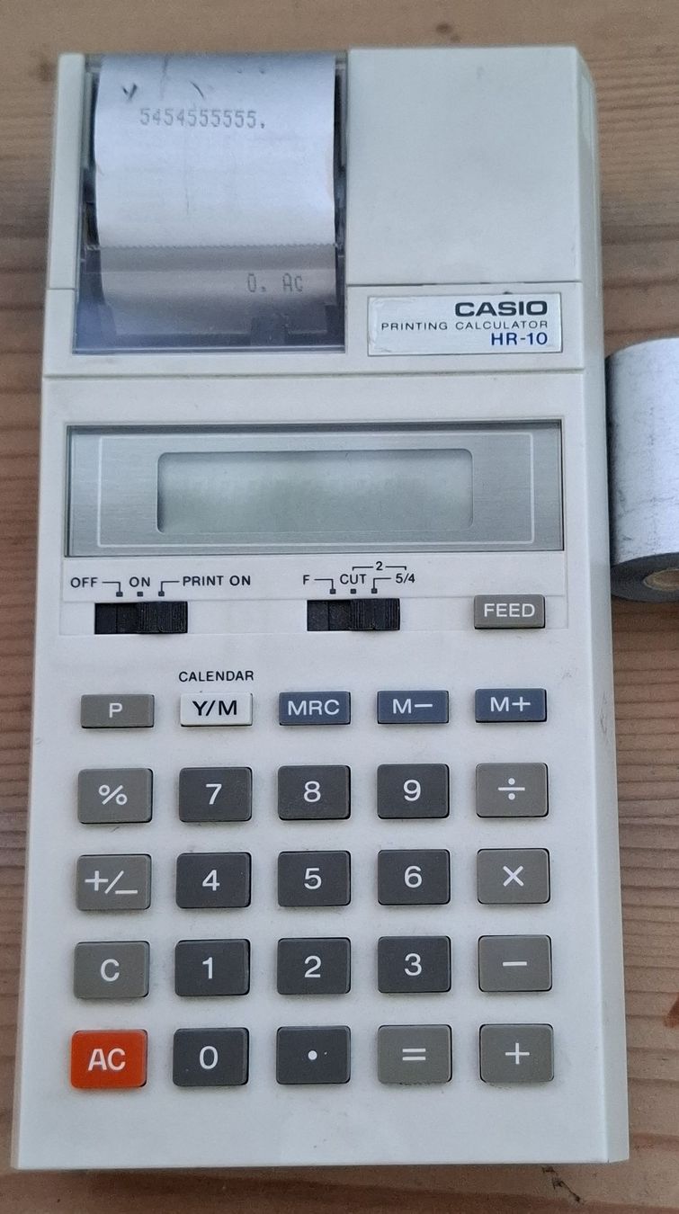 Casio Taschenrechner: Casio Drucker Rechner HR-10 gebraucht – Gebraucht aus Buochs von regenbogen7365