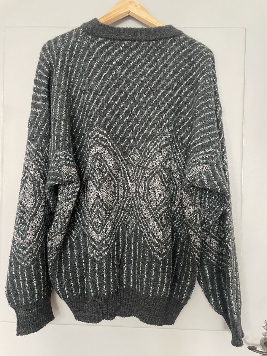Maglioni & Felpe: Vintage Pullover Jean Jacques Benson gemustert grau Grösse L – Usato da Fribourg venduto da Mymikrakra01 2