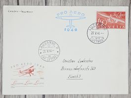 CL13 Enveloppe + Timbre Suisse 1946