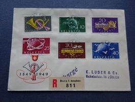 1949 FDC ET-Voll BERN - LUDER Brief