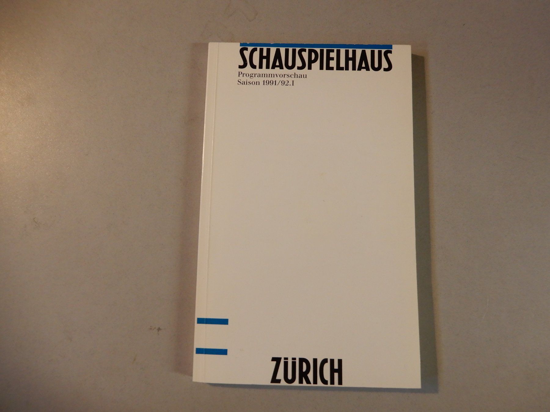 Documenti: Schauspielhaus Zürich Programm 1991/92 Abo – Usato da Erstfeld venduto da Mario_boe0