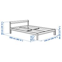 Bett, NEIDEN Bettgestell, Kiefer, Ikea mit Luröy