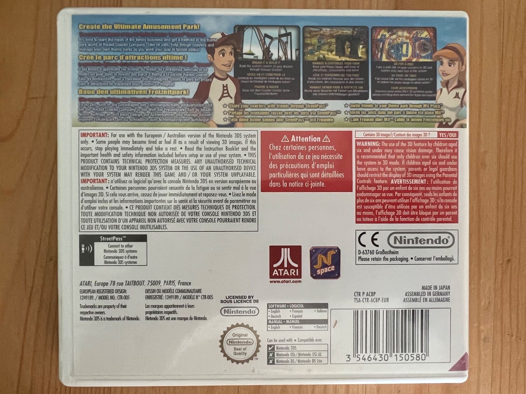 Nintendo Giochi: 3DS Rollercoaster Tycoon 3D – Usato da st.gallen venduto da SoCre75 2