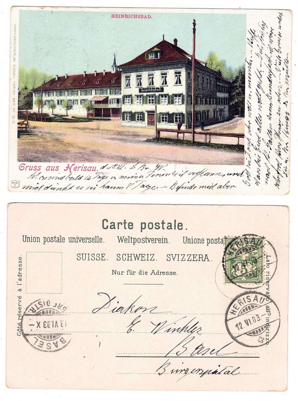 Cartes postales: Gruss aus Herisau – D'occasion à La Tour-de-Peilz par amjust