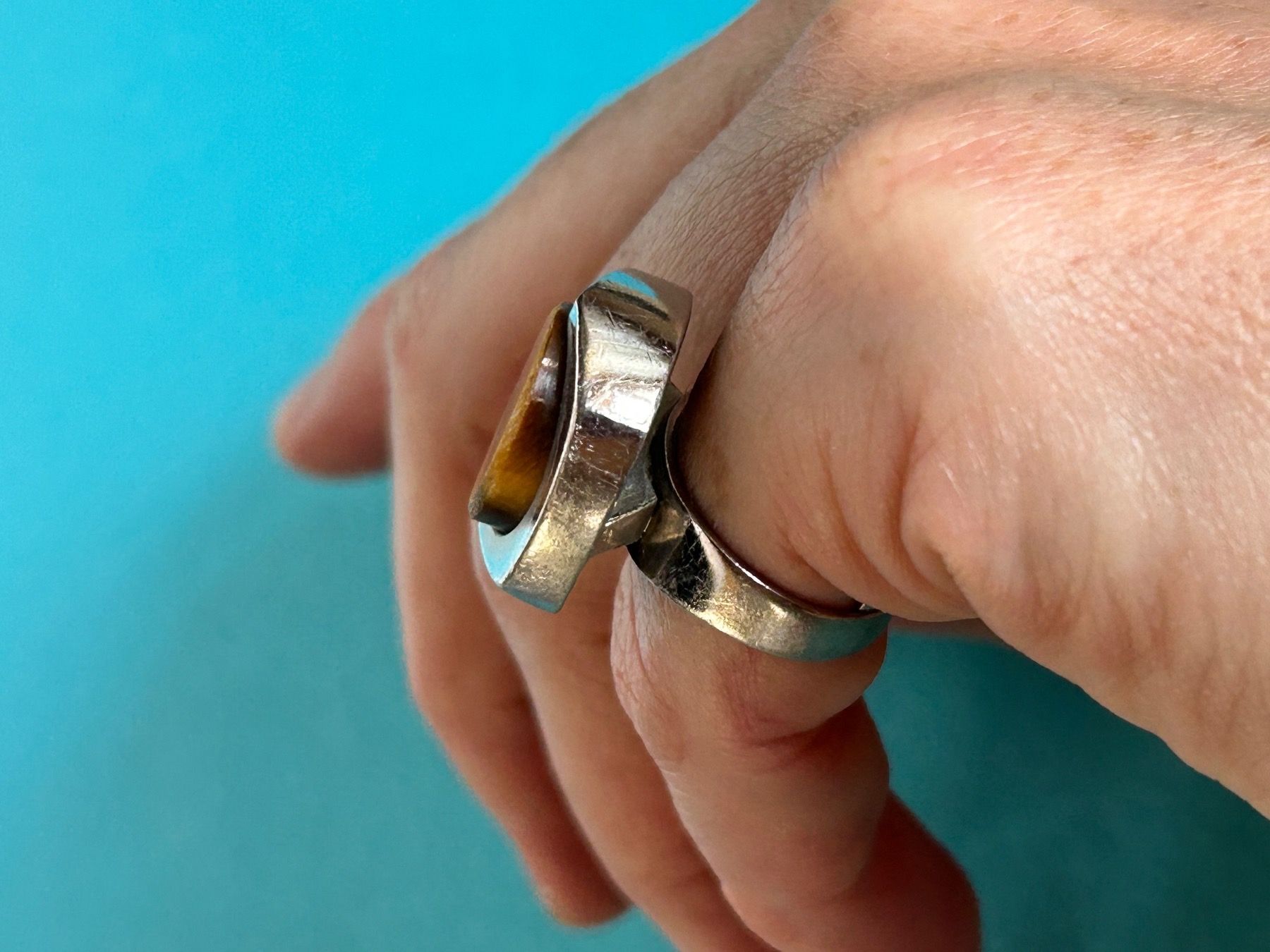Bagues: Silberring Retro Tigerauge (50) – D'occasion à Dittingen par Bijoubelle 2