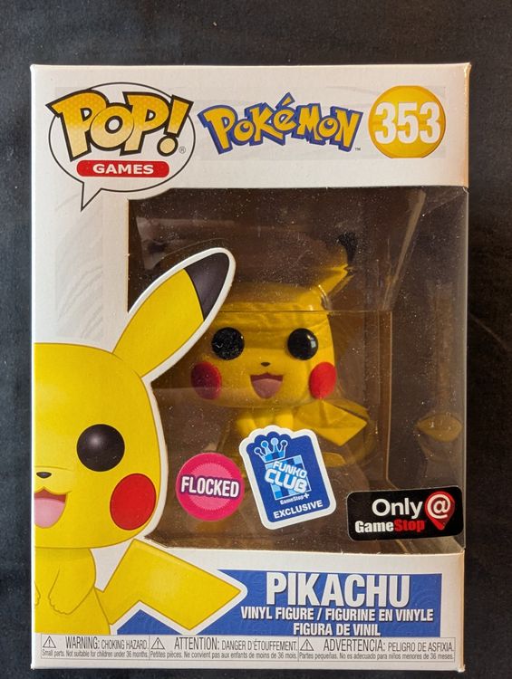 Pikachu Funko Pop 353 Flocked Gamestop Exclusive Pokémon (Gebraucht) in ...