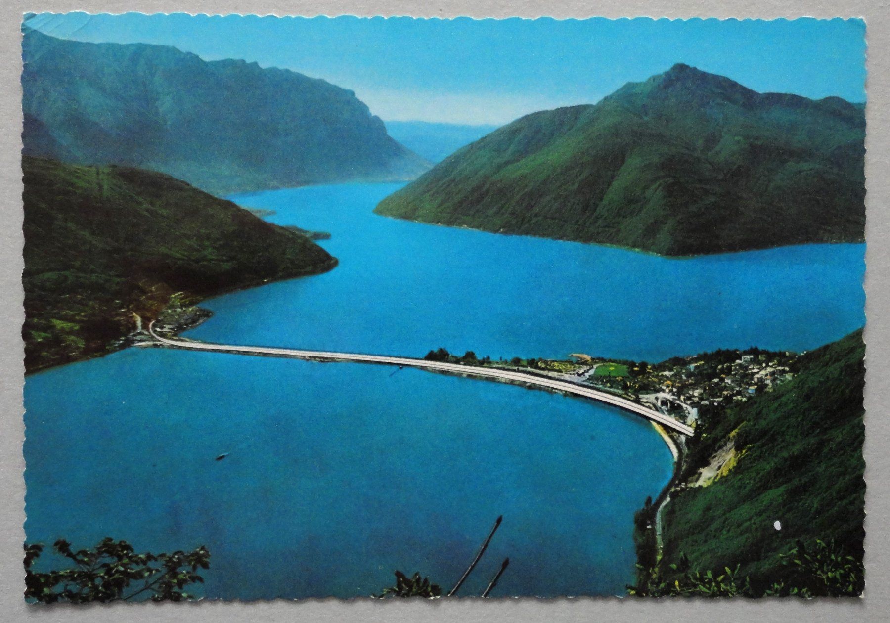 Cartoline postali: Lago di Lugano e ponte di Melide – Usato da Fétigny venduto da Billy2miny