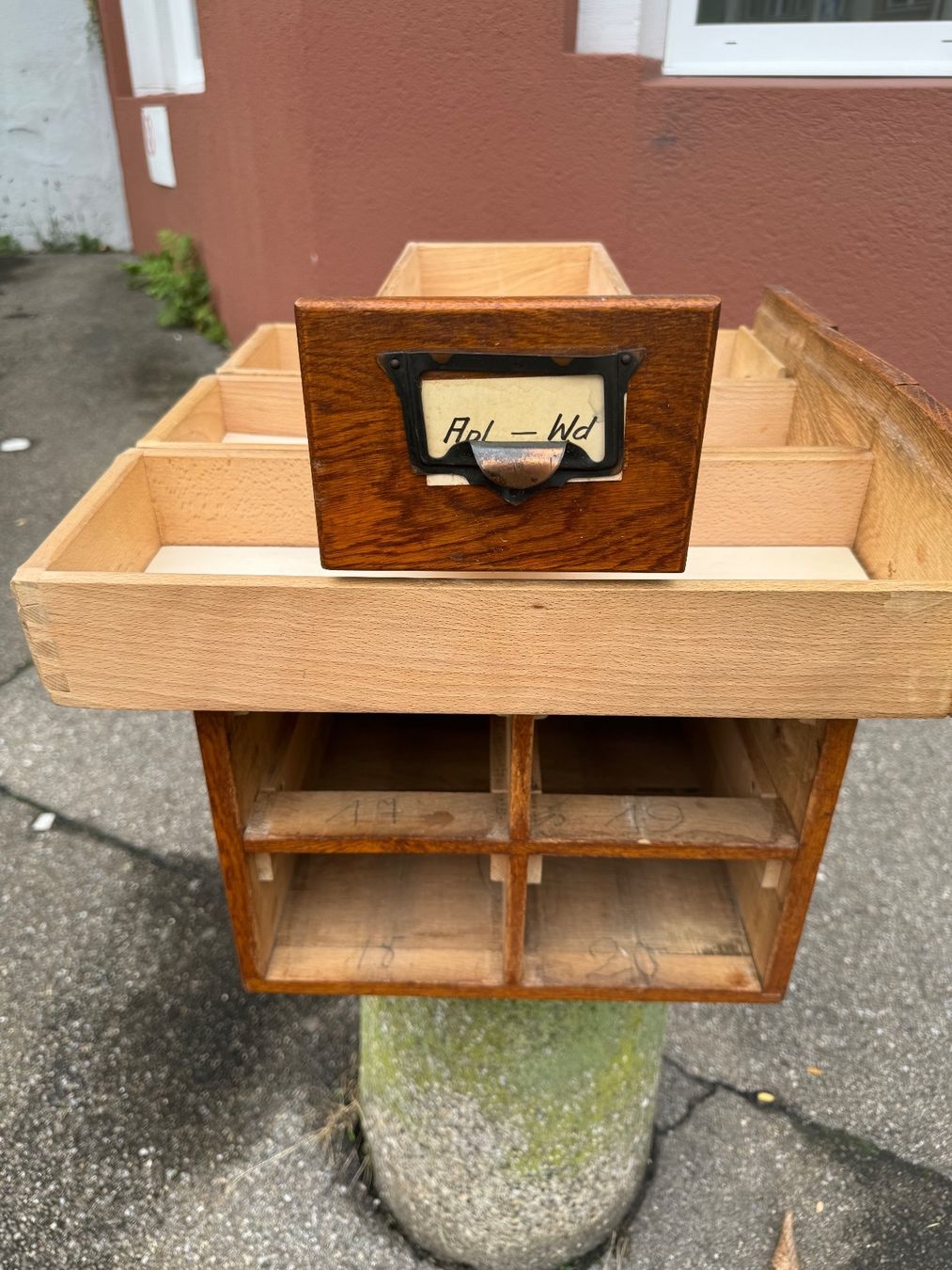 Sistemi di archiviazione: Antique card index box 4 drawers – Usato da Zürich venduto da Cola64 8