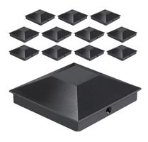 12 Pfostenkappen 9x9cm - schwarz —> NEU!!