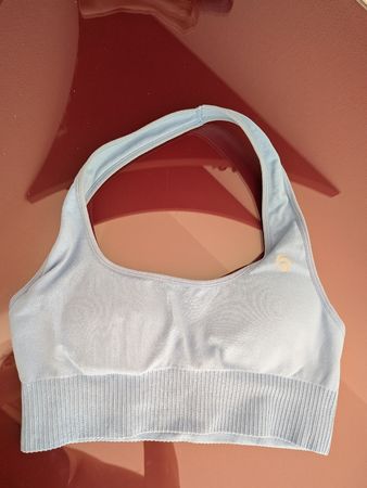 Reggiseno sportivo blu chiaro taglia S