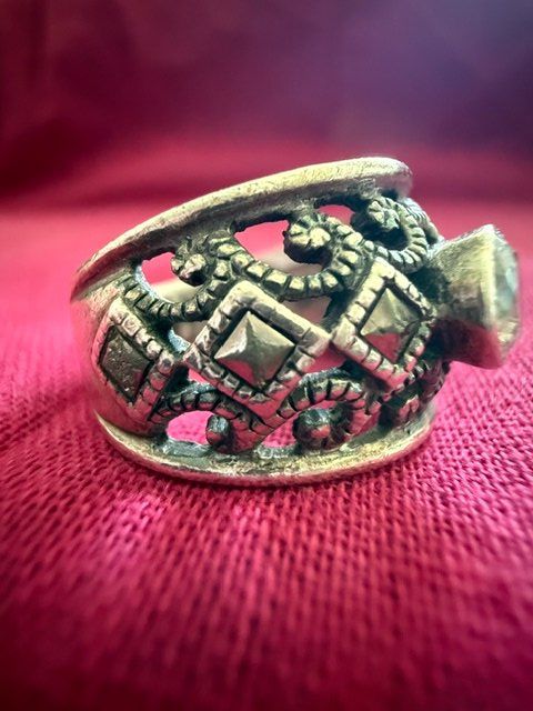Anelli: Vintage Boho 925 Silber Ring mit Zirkonia – Usato da Osco venduto da Gatto_Nero 2