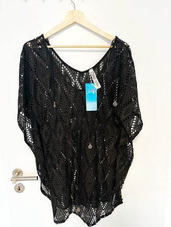 Strandtunika Censored schwarz Grösse M/L neu mit Etikett