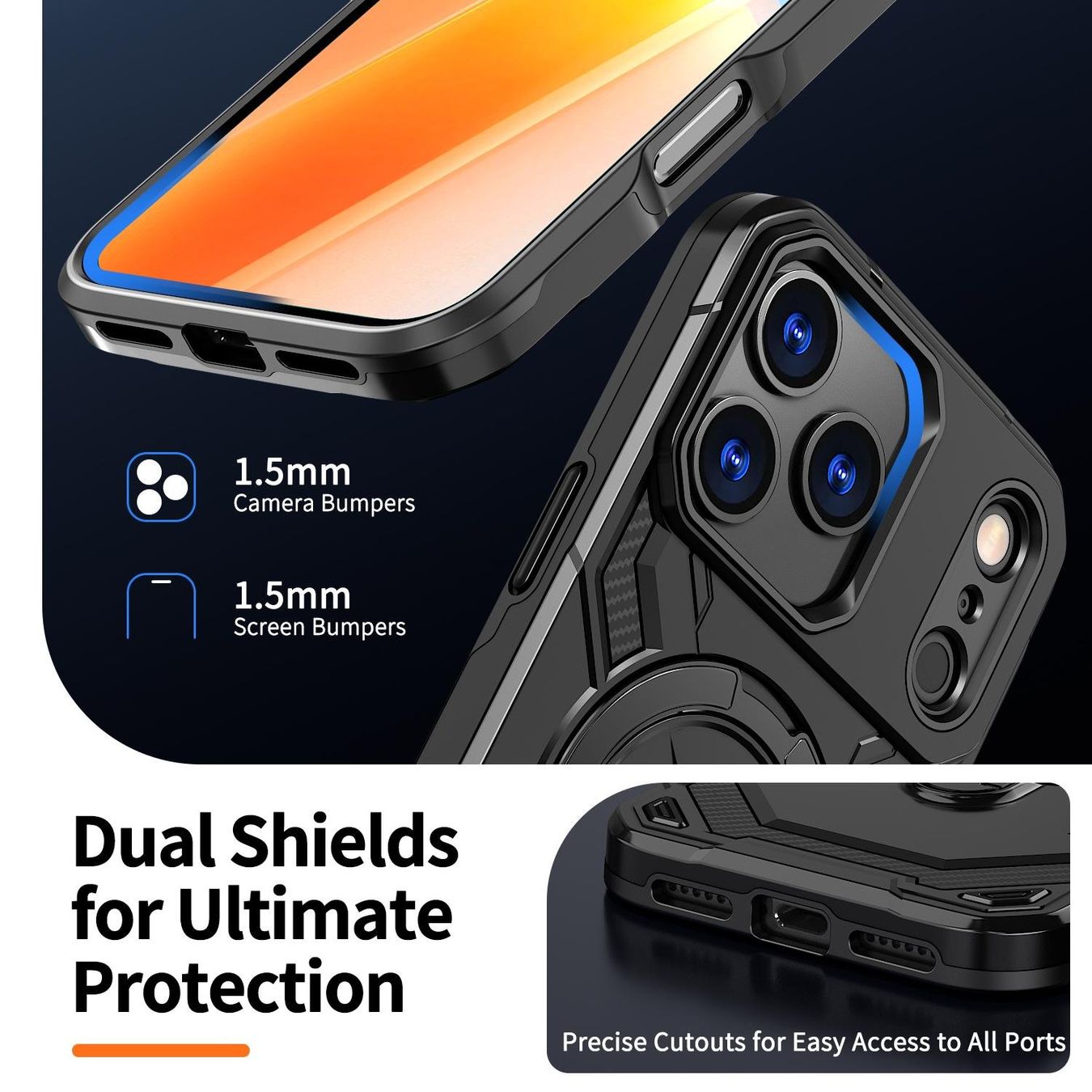 Cover & Protezioni schermo: iPhone 17 PRO MAGSAFE Hülle Cover Ring Case Etui Tasche – Nuovo e nell'imballaggio originale da Volketswil venduto da coverandmore 7