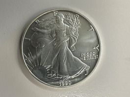 1 Unze Silber American Eagle 1990
