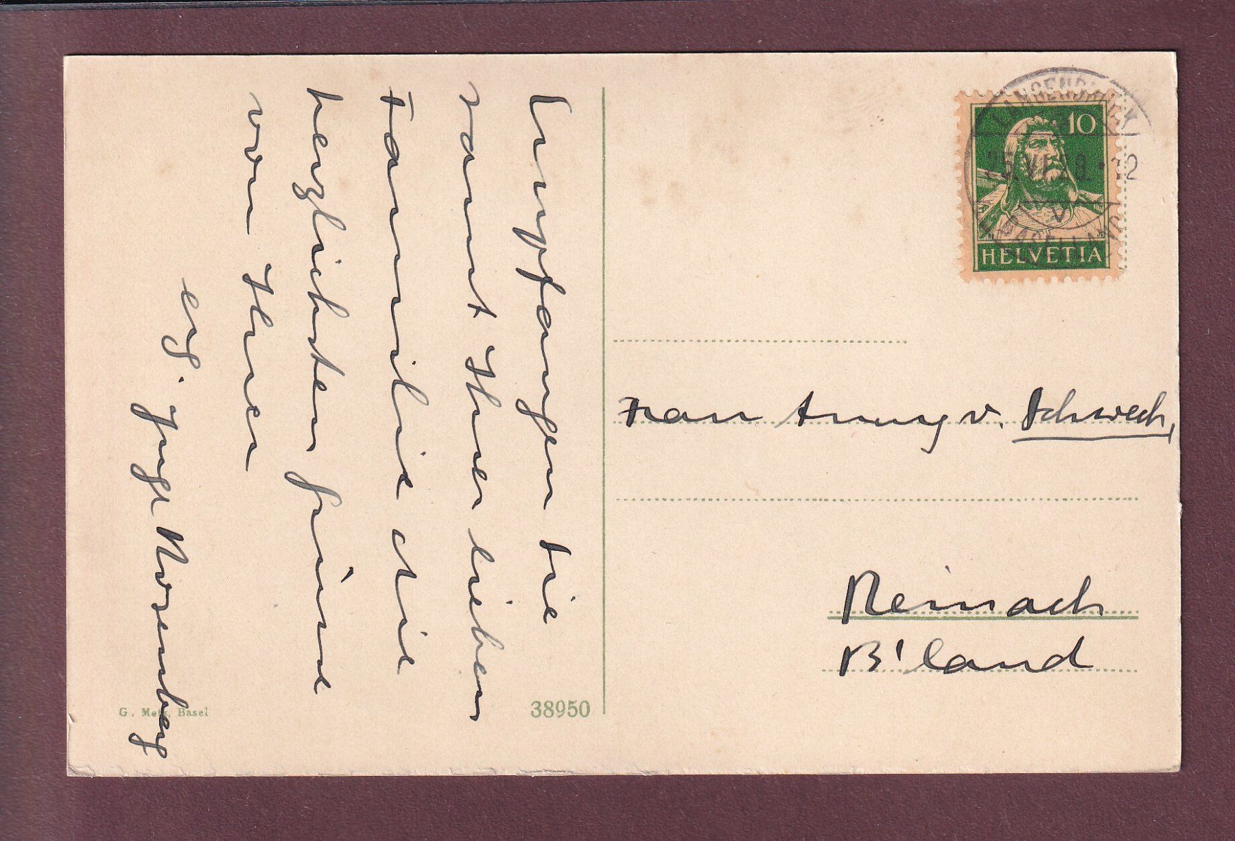 Ansichtskarten: LANGENBRUCK - 1928 – Gebraucht aus Pully von nicecards 1