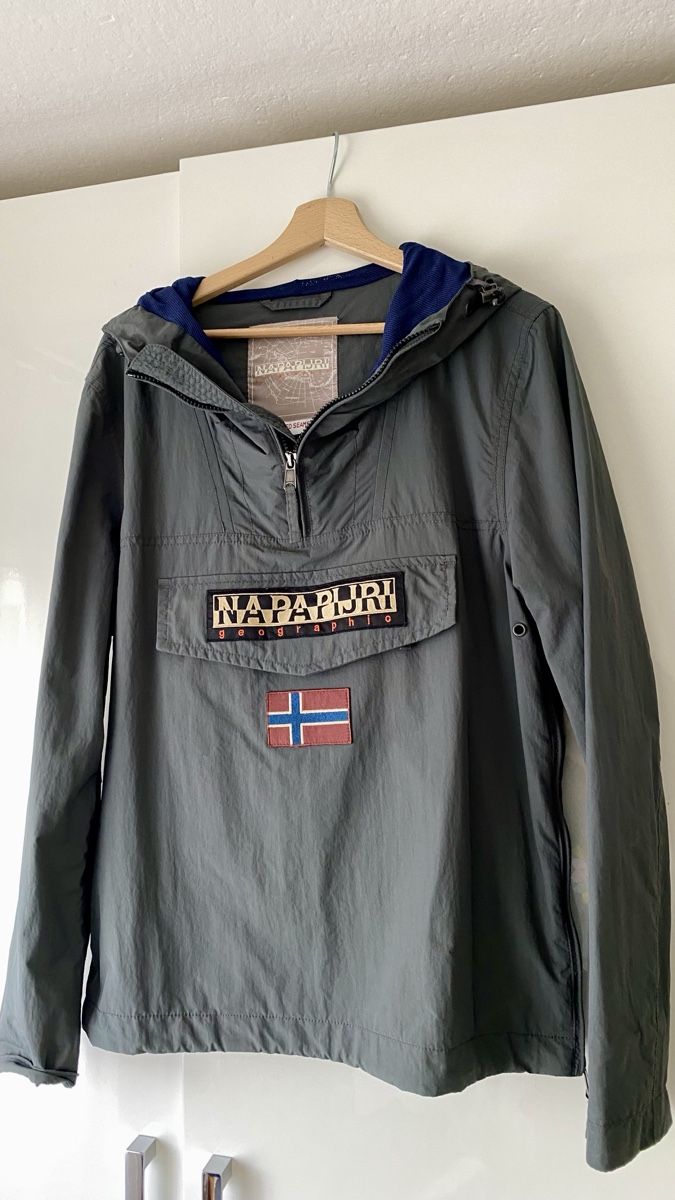 Napapijri Giacche: Napapijri Jacke grau Gr.L Meshfutter – Usato da St.Gallen venduto da LUMUMBA7