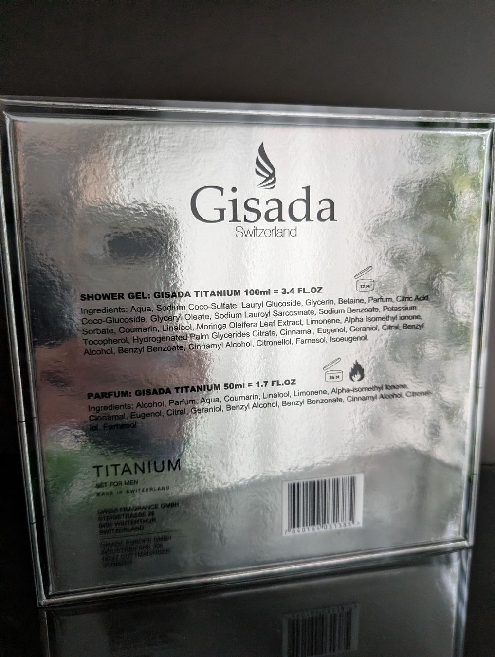 Gisada Profumi & Eau de Toilette: Gisada Titanium Parfum set 50ml edp + 100ml shower gel – Nuovo e nell'imballaggio originale da Adliswil venduto da momsi 2