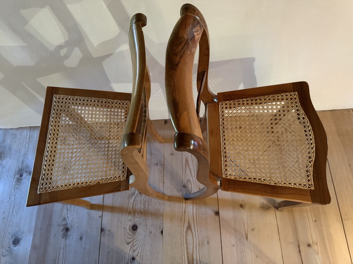 Stühle: 2 biedermeier geflecht stühle mit neuem jonc geflecht – Gebraucht aus amden von horizontblau01 4
