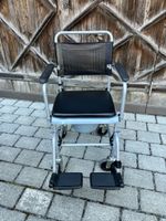 Dusch- und Toilettenrollstuhl mit Eimer, gebrauchter Zustand