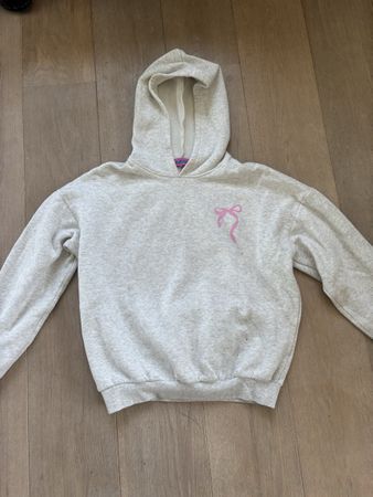 Edikted Hoodie grau mit Schleifen-Print Grösse XS gebraucht