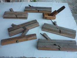 Werkzeuge Hobel Set Holz 7 Stk. gebraucht Profilhobel