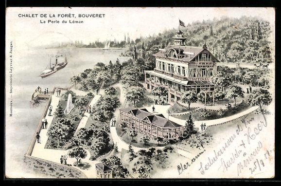 Ansichtskarten: Litho Bouveret, Chalet de la Forêt – Gebraucht aus Berlin von bartko-reher