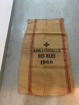 MILITÄR ORIGINAL JUTE SACK GETREIDESACK CH ARMEE