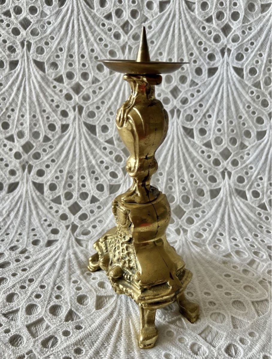 Kerzenständer: Messing Kerzenständer 6cm Dm Barock Stil 1200 Gram – Gebraucht aus Frenkendorf von Only1 6