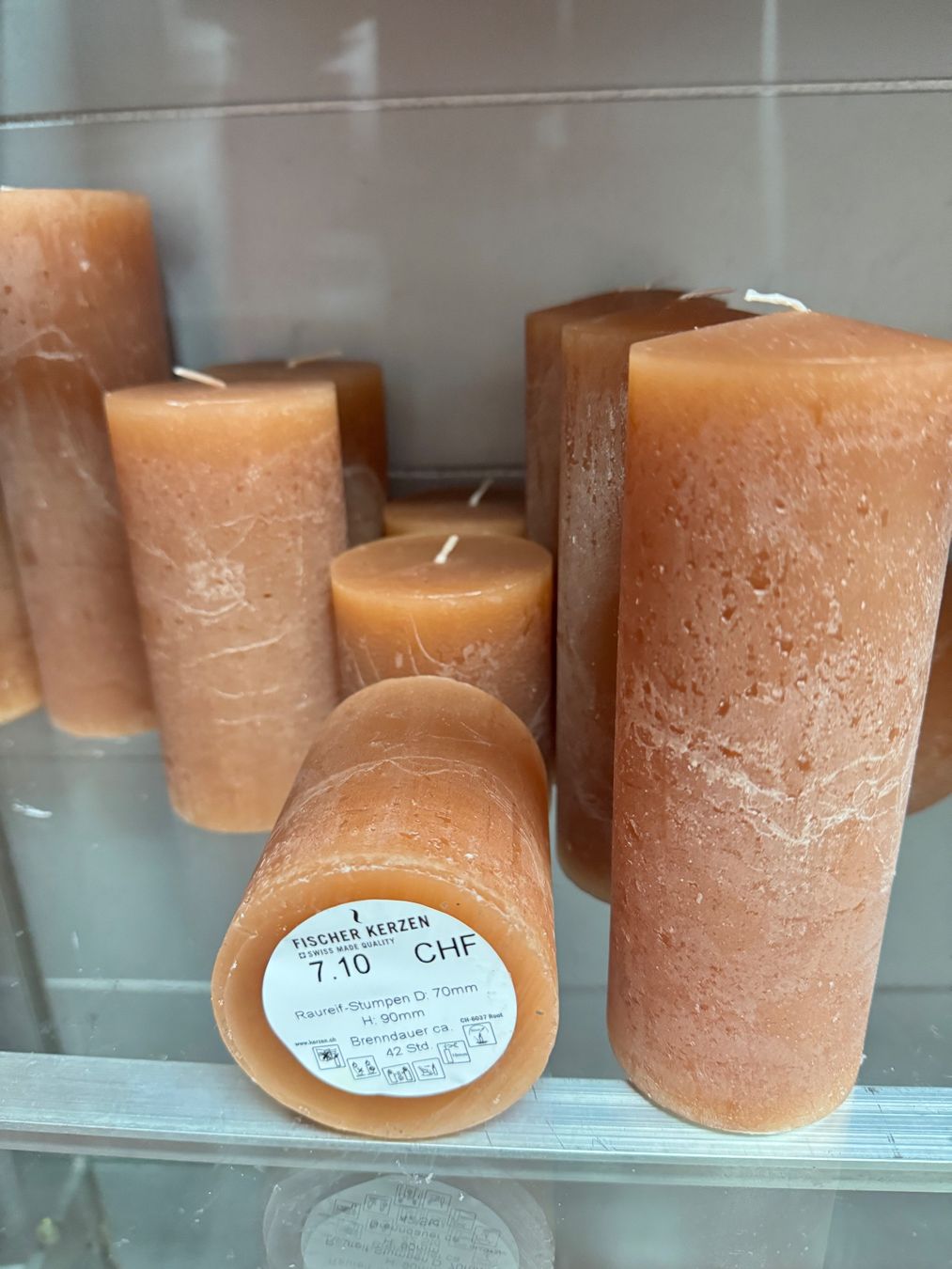 Candele: 082 Posten Raureif Kerzen hellbraun aus Liquidation – Nuovo (secondo la descrizione) da Derendingen venduto da Meisterstuecke 5