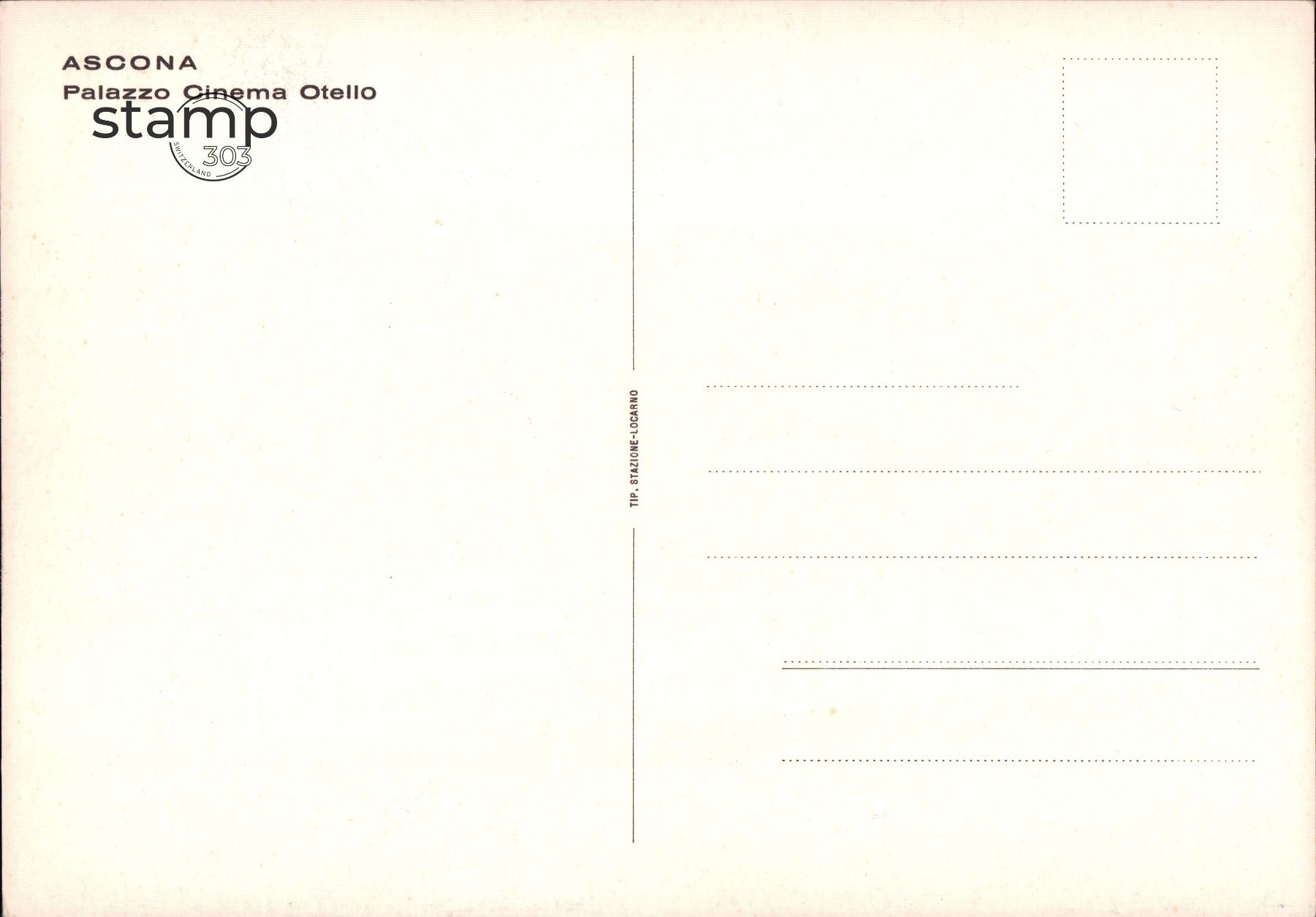Cartoline postali: AK Ascona - Palazzo Cinema Otello – Usato da Eggersriet venduto da stamp303 1