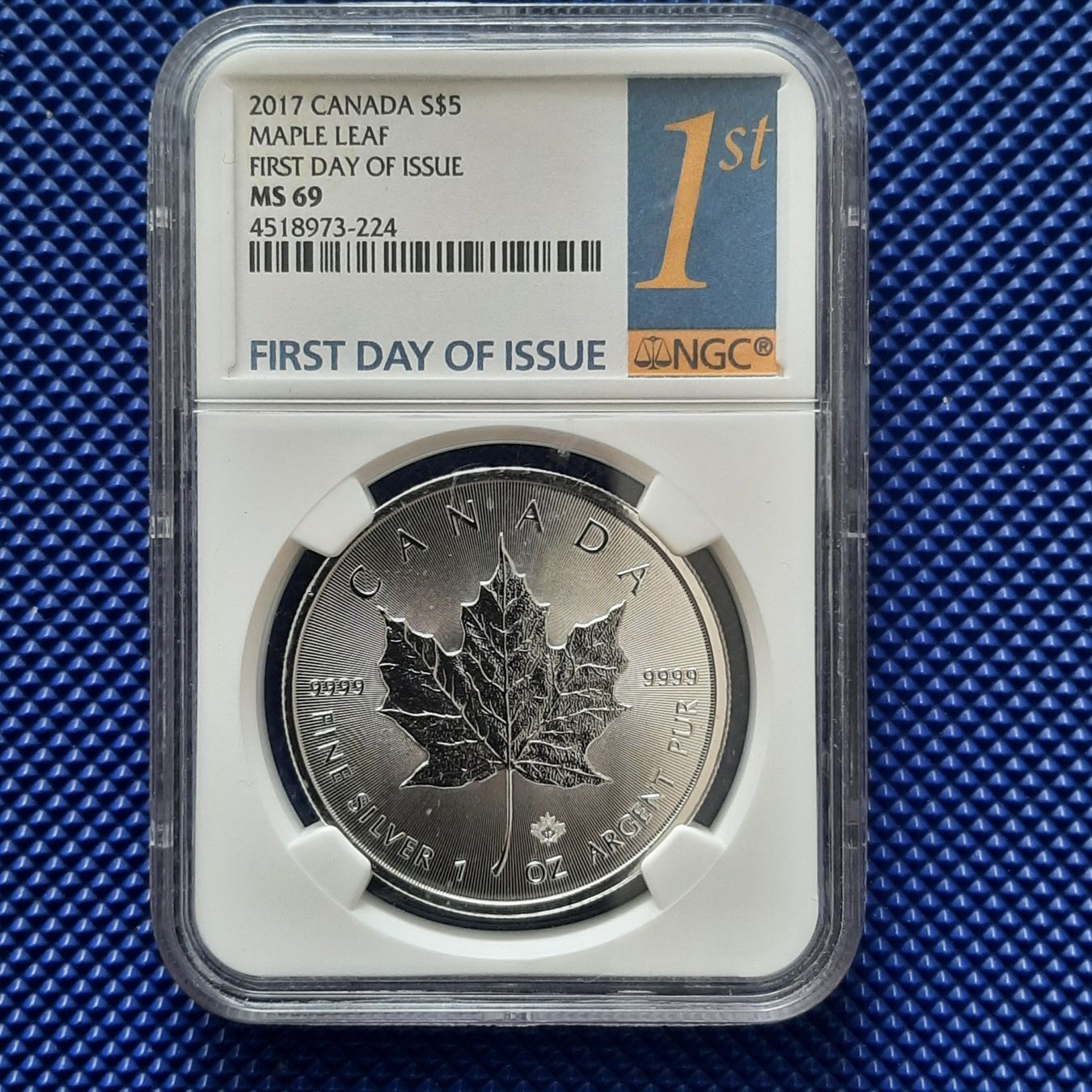 Alle Münzen: 1 oz Silver Canada Maple Leaf 2017 NGC MS69 – Gebraucht aus Carouge GE von cecob0909