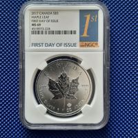 1 oz Silver Canada Maple Leaf 2017 NGC MS69