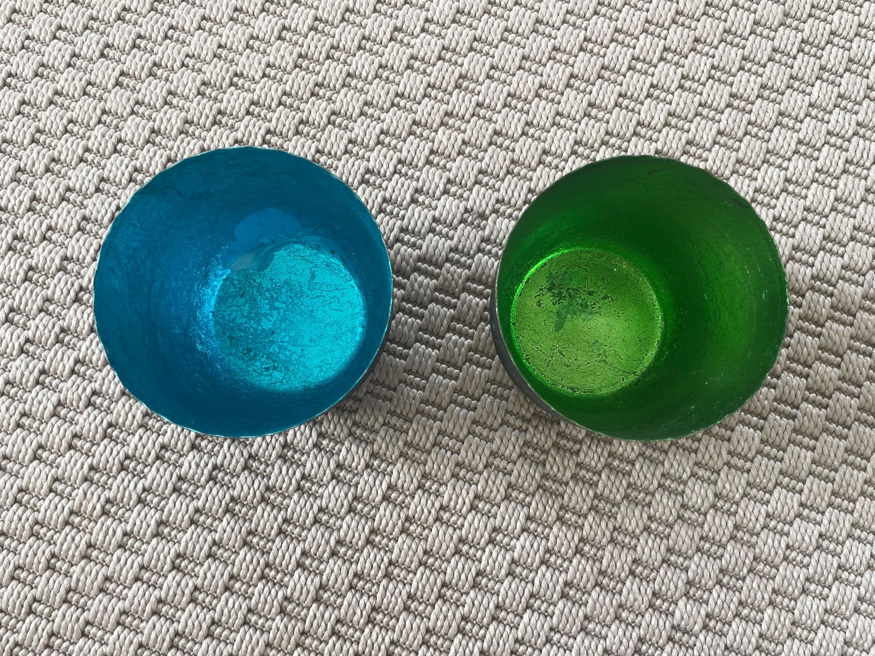 Kerzenständer: Windlicht/Teelichthalter blau/grün – Gebraucht aus Zürich von katidust 1
