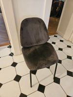 Chaise en velours gris - Livique